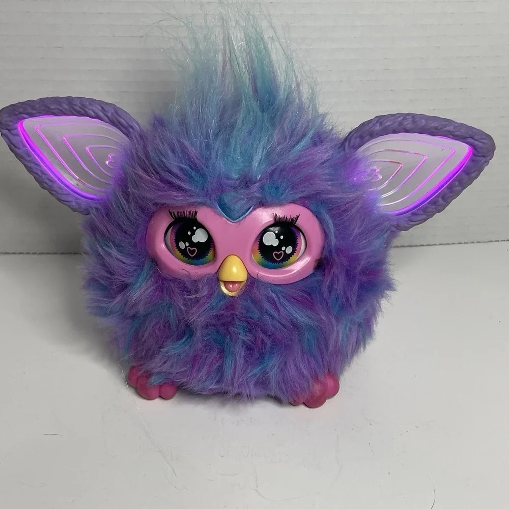 Hasbro Furby Interactive Purple  & Blue Talks Ears Move Light Up Talks TESTED